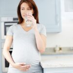 Expected mother staying hydrated